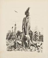 Иллюстрация к главе «Голодный город» книги М.Е.Салтыкова-Щедрина «История одного города». 1933